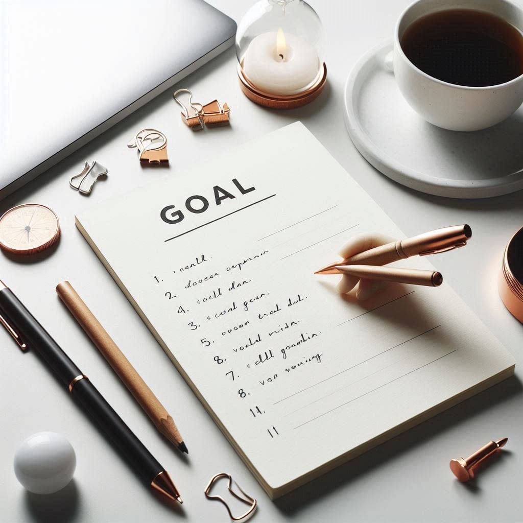 Clear written goals for personal and professional success.
